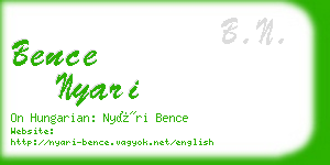 bence nyari business card